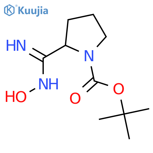 tert-Butyl 2-(N'-hydroxycarbamimidoyl)pyrrolidine-1-carboxylate structure
