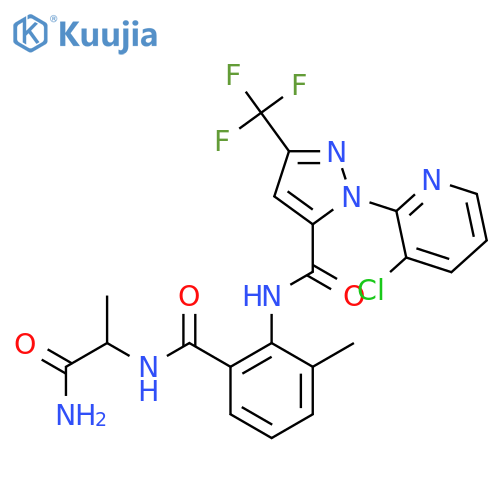 1H-Pyrazole-5-carboxamide,N-[2-[[(2-amino-1-methyl-2-oxoethyl)amino]carbonyl]-6-methylphenyl]-1-(3-chloro-2-pyridinyl)-3-(trifluoromethyl)- structure