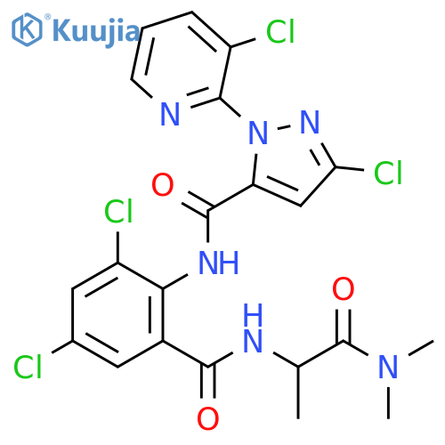 1H-Pyrazole-5-carboxamide,3-chloro-1-(3-chloro-2-pyridinyl)-N-[2,4-dichloro-6-[[[2-(dimethylamino)-1-methyl-2-oxoethyl]amino]carbonyl]phenyl]- structure