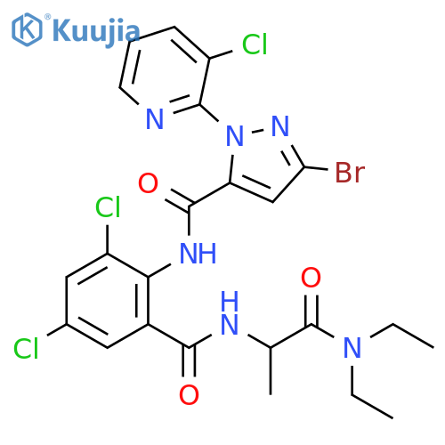 1H-Pyrazole-5-carboxamide,3-bromo-1-(3-chloro-2-pyridinyl)-N-[2,4-dichloro-6-[[[2-(diethylamino)-1-methyl-2-oxoethyl]amino]carbonyl]phenyl]- structure