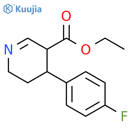 3-Pyridinecarboxylic acid, 4-(4-fluorophenyl)-3,4,5,6-tetrahydro-, ethylester structure