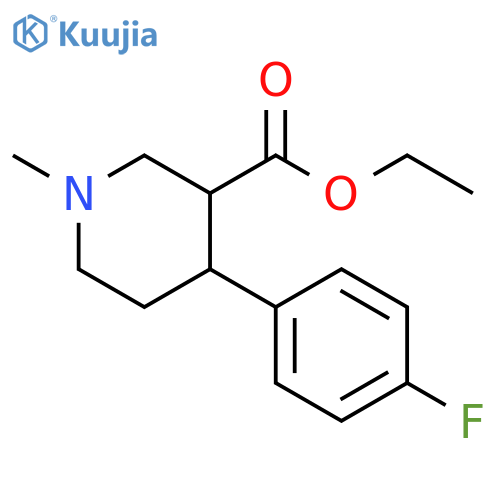 3-Piperidinecarboxylic acid, 4-(4-fluorophenyl)-1-methyl-, ethyl ester structure