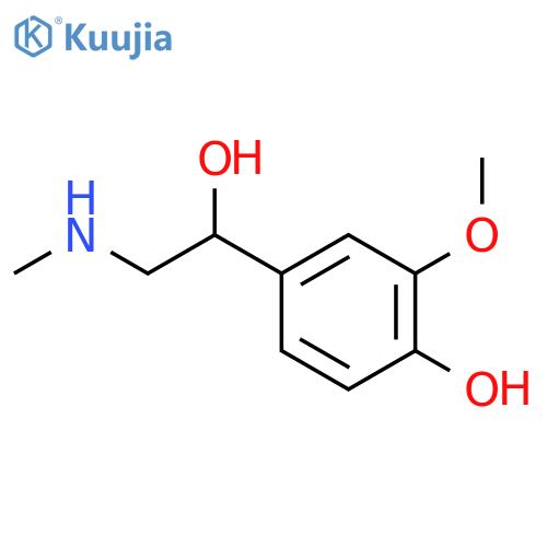 4-1-hydroxy-2-(methylamino)ethyl-2-methoxyphenol structure