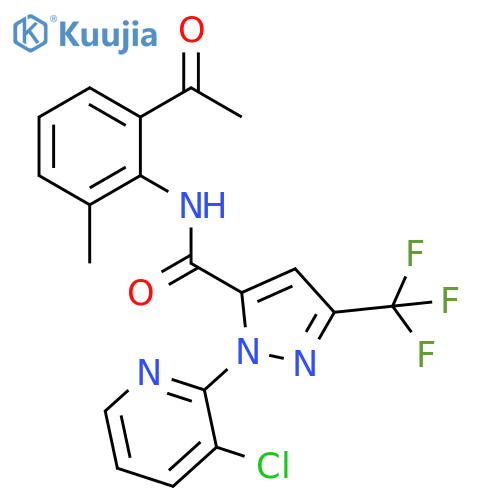 1H-Pyrazole-5-carboxamide,N-(2-acetyl-6-methylphenyl)-1-(3-chloro-2-pyridinyl)-3-(trifluoromethyl)- structure
