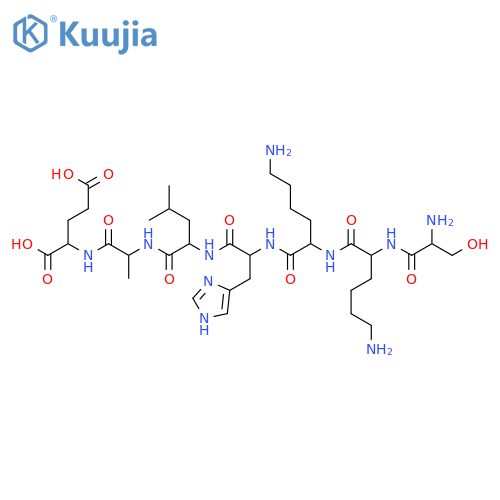 L-Glutamic acid, L-seryl-L-lysyl-L-lysyl-L-histidyl-L-leucyl-L-alanyl- structure