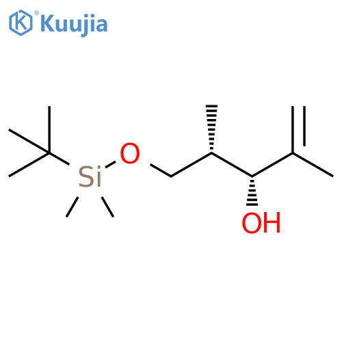 1-Penten-3-ol, 5-[[(1,1-dimethylethyl)dimethylsilyl]oxy]-2,4-dimethyl-,(3R,4S)- structure