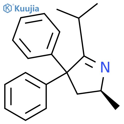 2H-Pyrrole, 3,4-dihydro-2-methyl-5-(1-methylethyl)-4,4-diphenyl-, (2S)- structure