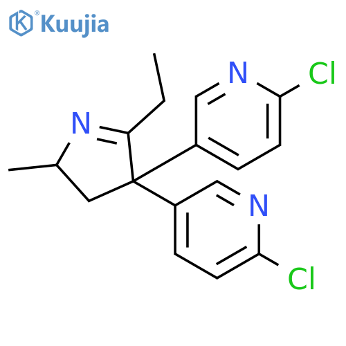 Pyridine,3,3'-[(5S)-2-ethyl-4,5-dihydro-5-methyl-3H-pyrrol-3-ylidene]bis[6-chloro- structure