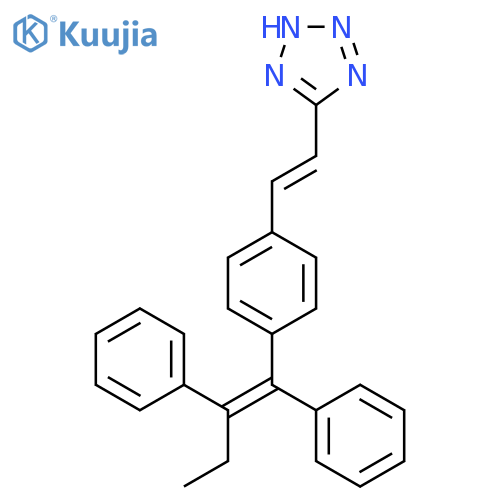 1H-Tetrazole, 5-[(1E)-2-[4-[(1Z)-1,2-diphenyl-1-butenyl]phenyl]ethenyl]- structure