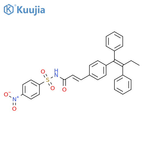2-Propenamide,3-[4-[(1Z)-1,2-diphenyl-1-butenyl]phenyl]-N-[(4-nitrophenyl)sulfonyl]-,(2E)- structure
