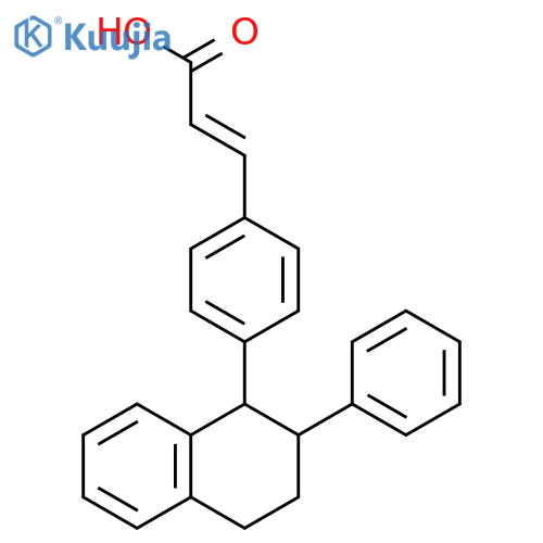 2-Propenoic acid,3-[4-(1,2,3,4-tetrahydro-2-phenyl-1-naphthalenyl)phenyl]-, (2E)- structure