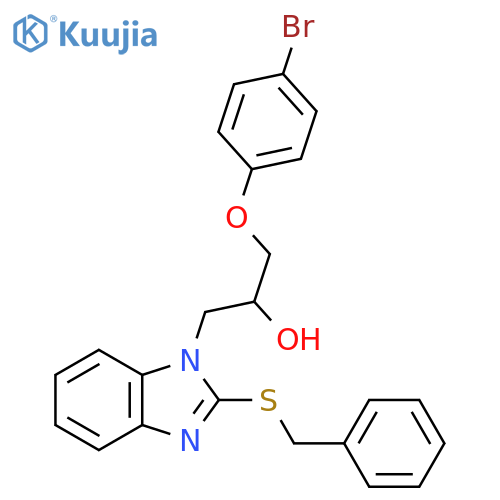1-[2-(benzylsulfanyl)-1H-1,3-benzodiazol-1-yl]-3-(4-bromophenoxy)propan-2-ol structure