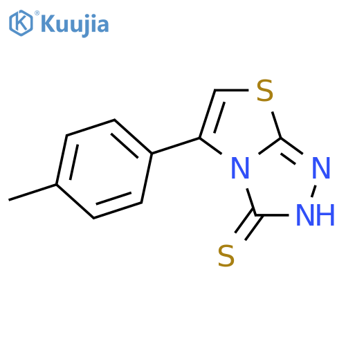 5-(4-methylphenyl)1,3thiazolo2,3-c1,2,4triazole-3-thiol structure