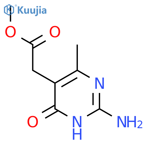 Methyl 2-(2-amino-4-hydroxy-6-methylpyrimidin-5-yl)acetate structure