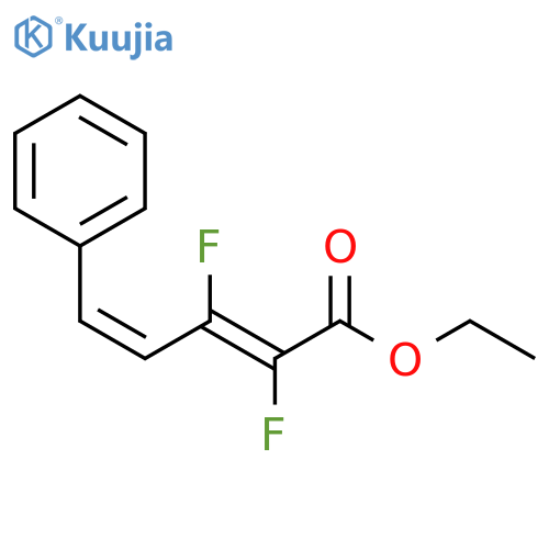 2,4-Pentadienoic acid, 2,3-difluoro-5-phenyl-, ethyl ester, (2E,4Z)- structure