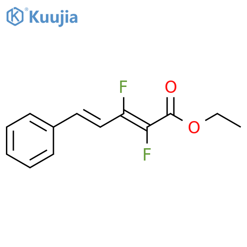 2,4-Pentadienoic acid, 2,3-difluoro-5-phenyl-, ethyl ester, (2E,4E)- structure