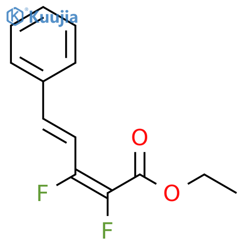 2,4-Pentadienoic acid, 2,3-difluoro-5-phenyl-, ethyl ester, (2Z,4E)- structure