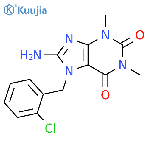8-Amino-7-(2-chloro-benzyl)-1,3-dimethyl-3,7-dihydro-purine-2,6-dione structure