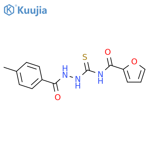 Furan-2-carboxylic acid [N'-(4-methyl-benzoyl)-hydrazinocarbothioyl]-amide structure