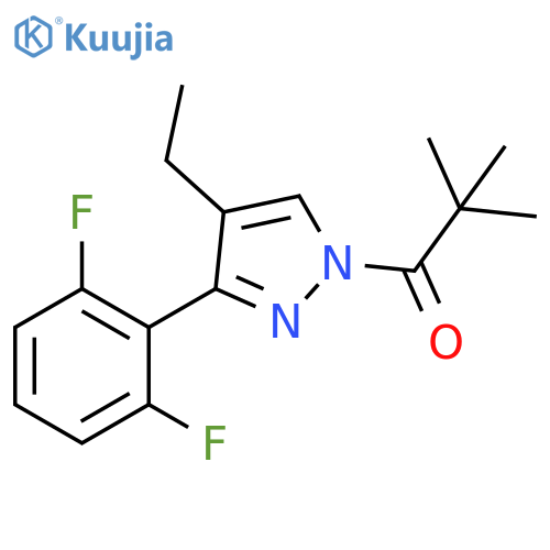1H-Pyrazole,3-(2,6-difluorophenyl)-1-(2,2-dimethyl-1-oxopropyl)-4-ethyl- structure