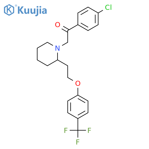 Ethanone,1-(4-chlorophenyl)-2-[2-[2-[4-(trifluoromethyl)phenoxy]ethyl]-1-piperidinyl]- structure