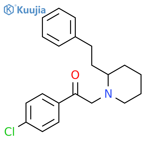 Ethanone, 1-(4-chlorophenyl)-2-[2-(2-phenylethyl)-1-piperidinyl]- structure