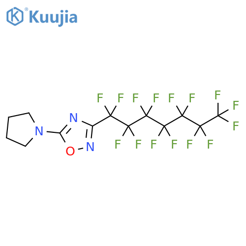 1,2,4-Oxadiazole, 3-(pentadecafluoroheptyl)-5-(1-pyrrolidinyl)- structure