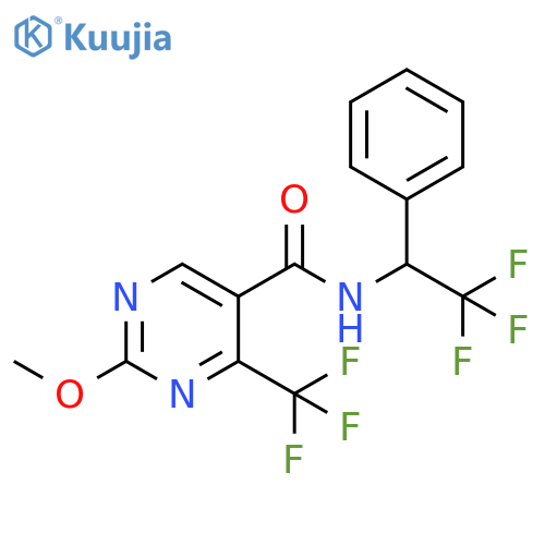5-Pyrimidinecarboxamide,2-methoxy-4-(trifluoromethyl)-N-(2,2,2-trifluoro-1-phenylethyl)- structure