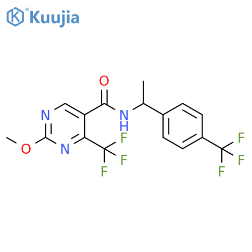 5-Pyrimidinecarboxamide,2-methoxy-4-(trifluoromethyl)-N-[1-[4-(trifluoromethyl)phenyl]ethyl]- structure