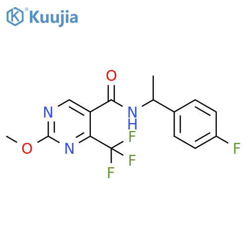 5-Pyrimidinecarboxamide,N-[1-(4-fluorophenyl)ethyl]-2-methoxy-4-(trifluoromethyl)- structure