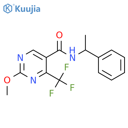 5-Pyrimidinecarboxamide,2-methoxy-N-[(1R)-1-phenylethyl]-4-(trifluoromethyl)- structure