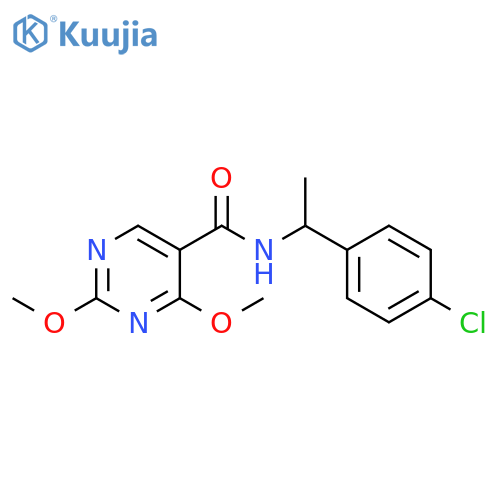 5-Pyrimidinecarboxamide, N-[1-(4-chlorophenyl)ethyl]-2,4-dimethoxy- structure