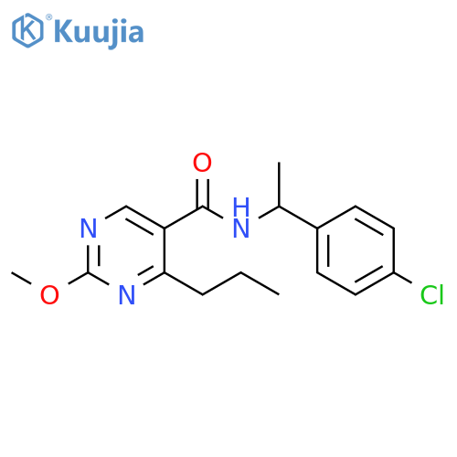 5-Pyrimidinecarboxamide,N-[1-(4-chlorophenyl)ethyl]-2-methoxy-4-propyl- structure