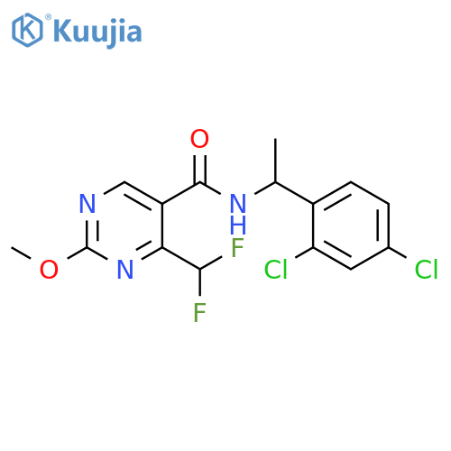 5-Pyrimidinecarboxamide,N-[1-(2,4-dichlorophenyl)ethyl]-4-(difluoromethyl)-2-methoxy- structure