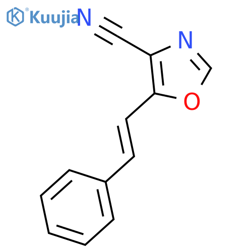 4-Oxazolecarbonitrile, 5-[(1E)-2-phenylethenyl]- structure