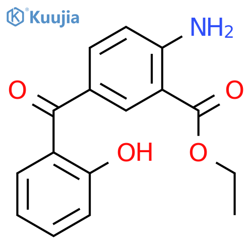 Benzoic acid, 2-amino-5-(2-hydroxybenzoyl)-, ethyl ester structure