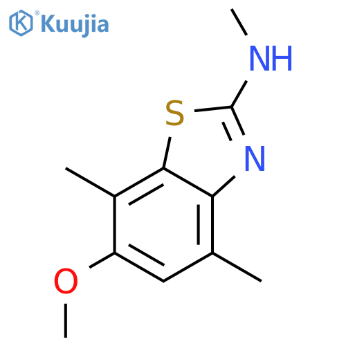 2-Benzothiazolamine, 6-methoxy-N,4,7-trimethyl- structure