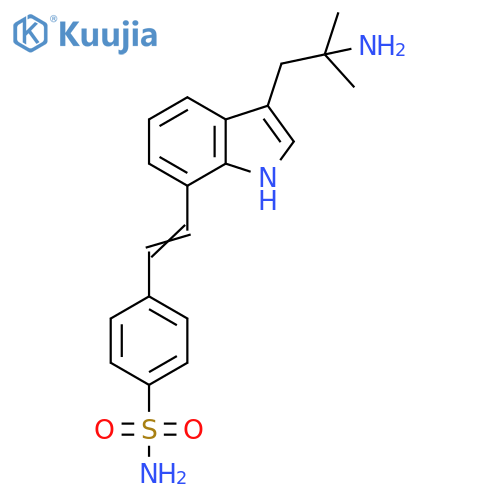 Benzenesulfonamide,4-[2-[3-(2-amino-2-methylpropyl)-1H-indol-7-yl]ethenyl]- structure