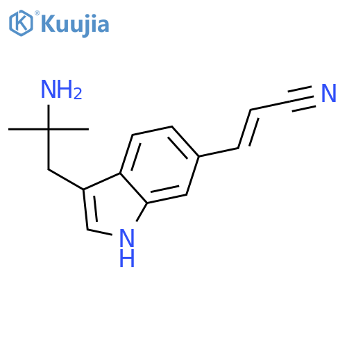 2-Propenenitrile, 3-[3-(2-amino-2-methylpropyl)-1H-indol-6-yl]- structure