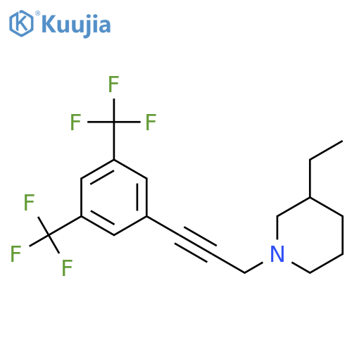 Piperidine, 1-[3-[3,5-bis(trifluoromethyl)phenyl]-2-propynyl]-3-ethyl- structure