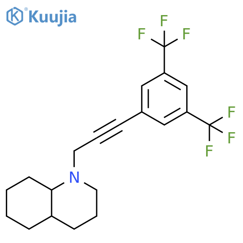 Quinoline, 1-[3-[3,5-bis(trifluoromethyl)phenyl]-2-propynyl]decahydro- structure