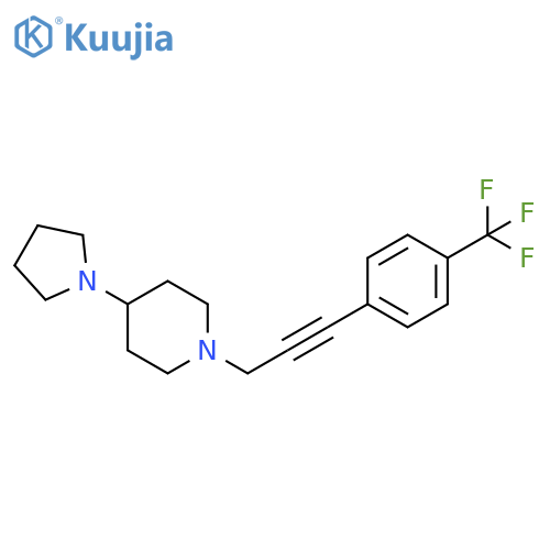 Piperidine, 4-(1-pyrrolidinyl)-1-[3-[4-(trifluoromethyl)phenyl]-2-propynyl]- structure