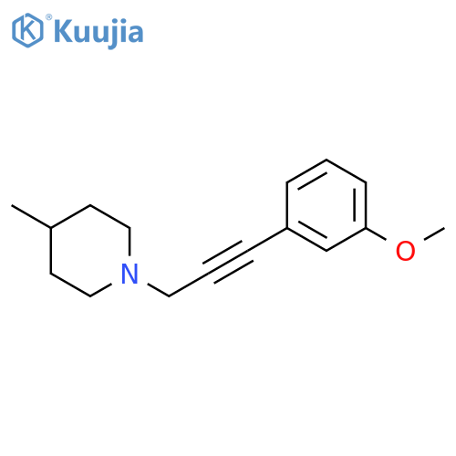 Piperidine, 1-[3-(3-methoxyphenyl)-2-propynyl]-4-methyl- structure