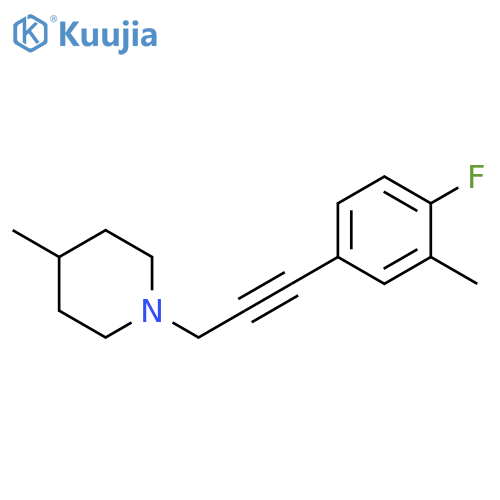 Piperidine, 1-[3-(4-fluoro-3-methylphenyl)-2-propynyl]-4-methyl- structure