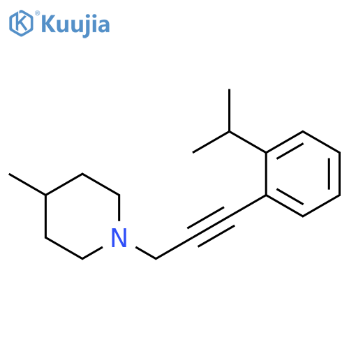 Piperidine, 4-methyl-1-[3-[2-(1-methylethyl)phenyl]-2-propynyl]- structure