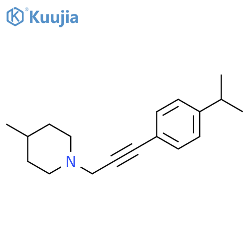 Piperidine, 4-methyl-1-[3-[4-(1-methylethyl)phenyl]-2-propynyl]- structure