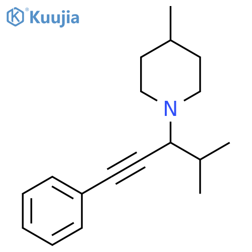 Piperidine, 4-methyl-1-[1-(1-methylethyl)-3-phenyl-2-propynyl]- structure