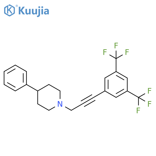 Piperidine, 1-[3-[3,5-bis(trifluoromethyl)phenyl]-2-propynyl]-4-phenyl- structure
