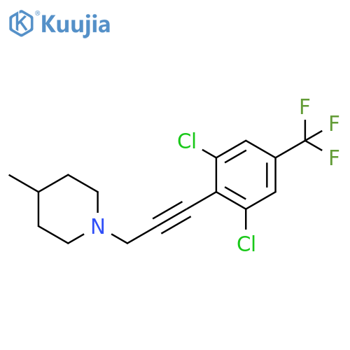 Piperidine,1-[3-[2,6-dichloro-4-(trifluoromethyl)phenyl]-2-propynyl]-4-methyl- structure