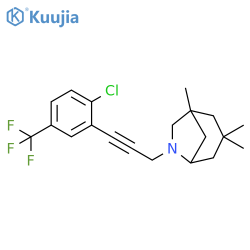 6-Azabicyclo[3.2.1]octane,6-[3-[2-chloro-5-(trifluoromethyl)phenyl]-2-propynyl]-1,3,3-trimethyl- structure